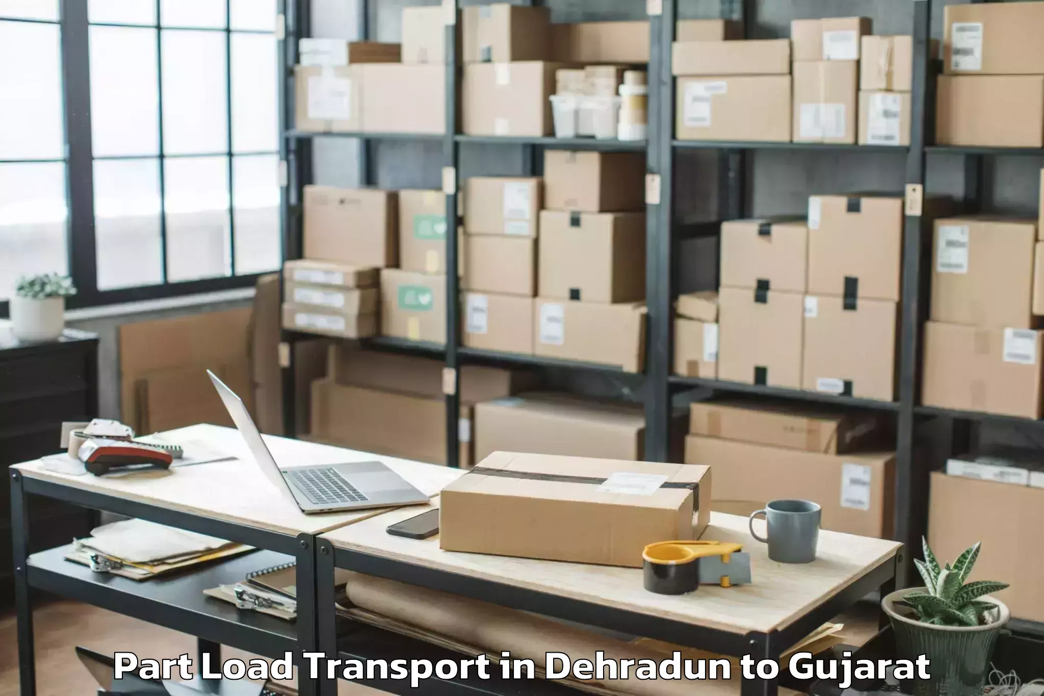 Trusted Dehradun to Dahegam Part Load Transport